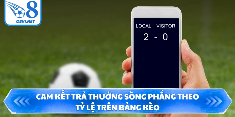 Cam kết trả thưởng sòng phẳng theo tỷ lệ trên bảng kèo